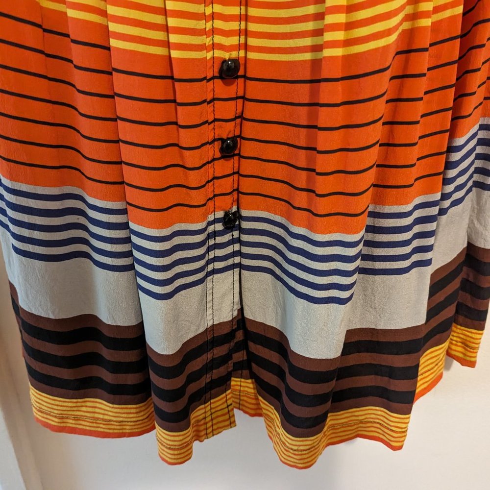 Anthropologie Plenty by Tracy Reese "Striped Stripes" Sleeveless Silk Dress - Picture 5 of 12